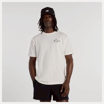 【NEW BALANCE】Fountain T-Shirt 噴泉 白 男 短袖 短T 休閒 MT61J9ICSST