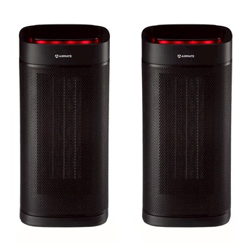 AIRMATE 艾美特 陶瓷電暖器 原廠保固 2入組  HP12107M  黑色