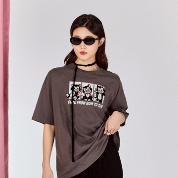 CACO-費加洛落肩寬版上衣‧親子款-男女共穿【J2DI030】