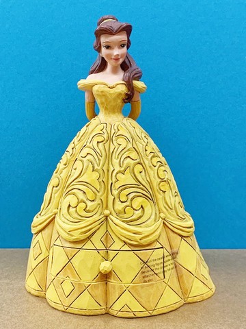 【震撼精品百貨】Disney 迪士尼~Enesco精品雕塑-迪士尼美女與野獸貝兒塑像-黃禮服(抽屜)#95947
