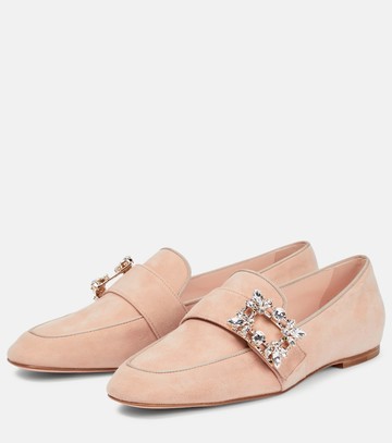 Roger Vivier Mini Broche suede loafers