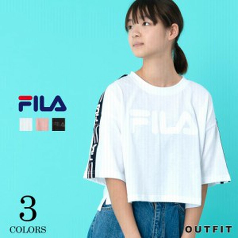 Fila フィラ レディース ショート丈ロゴニットテープtシャツ 高校生 中学生 小学生 スポーツブランド 女の子 かわいい おしゃれ ロゴ テ 通販 Lineポイント最大get Lineショッピング