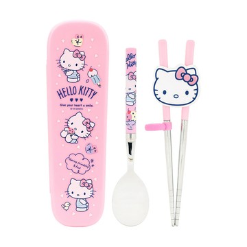 Sanrio 凱蒂貓 HelloKitty 兒童餐具3件組