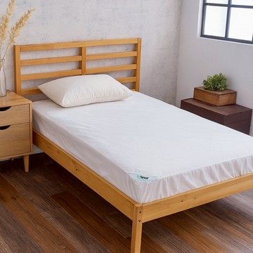 J-bedtime 床寢時光 天絲100%防水床包保潔墊 XY1112S  單人(186 x 105cm)  純白色