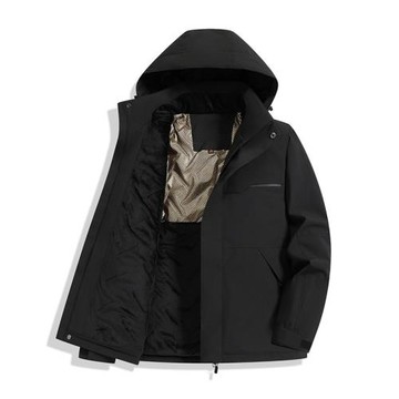 加厚沖鋒衣一體式棉衣秋冬超柔內里防風保暖防水棉服印LOGO工作服