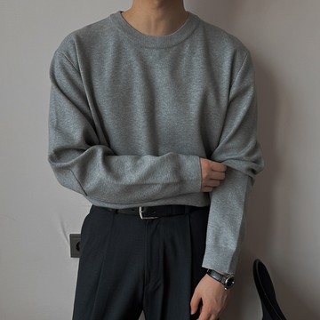 正韓日常厚實堅挺拼接圓領針織上衣 9色 YUPPIE 預購商品 1111