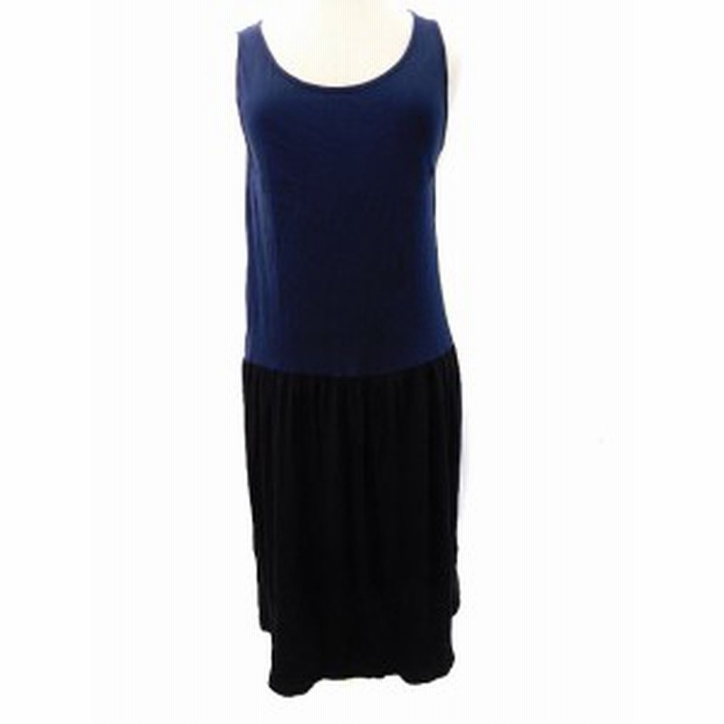 中古 ニコアンド Niko And ワンピース ノースリーブ ひざ丈 紺 黒 レディース 通販 Lineポイント最大1 0 Get Lineショッピング