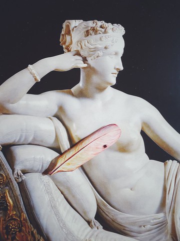 木刻手繪墜飾 - 羽毛