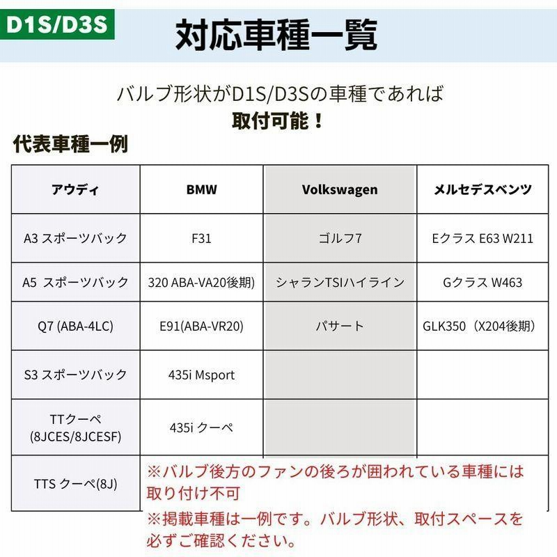 fcl.(エフシーエル) D1S LED ヘッドライト 輸入車 6000K ホワイト