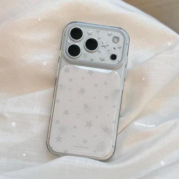 霧霾藍蘋果18pm 手機殼iphone16透明14全包15適用滴膠ins風星星17