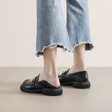 瑪麗珍女鞋2025春秋季新款爆款樂福鞋軟底小皮鞋平底豆豆氣質單鞋