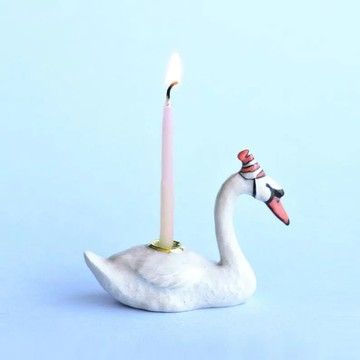 美國Camp Hollow蛋糕燭台 | 天鵝 Swan