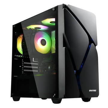 ENERMAX 安耐美 MarbleShell 電腦機殼 配備前二後一風扇 優異散熱 全景式鋼化玻璃側板 ARGB主機板燈效同步  MS20  1個