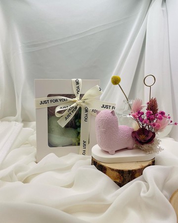 擴香花禮 可愛羊駝桌上便利夾