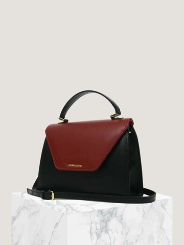 Cheminer Bag - Black Burgundy