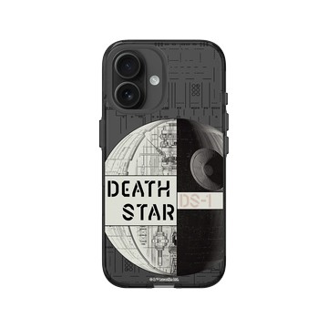 iPhone 16 Clear (相機按鈕) 酷墨灰 - 迪士尼-星際大戰 Star Wars - 星際大戰 – 死星結構圖
