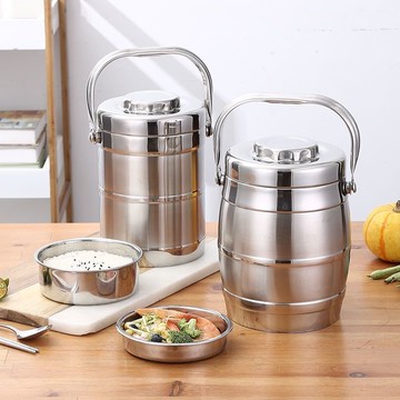 免運 不銹鋼便當盒保溫飯盒 加厚不銹鋼保溫飯盒學生成人上班族便當盒三層提鍋大容量保溫飯桶