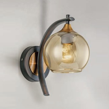 電鍍干邑色玻璃壁燈 F85-09-K4409