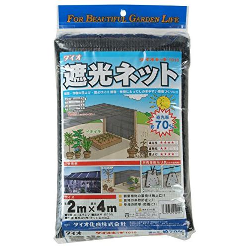 ダイオ化成 遮光ネット ダイオネット カラミ織 黒 遮光率70% 2x4M