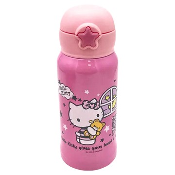 Sanrio 三麗鷗 吸管不鏽鋼保溫瓶 2  粉紅色  500ml  1個