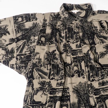 日本印花長袖襯衫