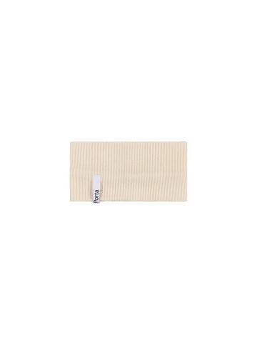 PORTA LOGO RIBBED KINT HAIR BAND, BEIGE