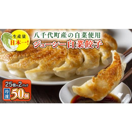 ふるさと納税 茨城県 八千代町 生産量日本一！八千代町の白菜を使った ジューシー白菜餃子 50個（冷凍）ぎょうざ 冷凍餃子 惣菜 中華 点心 お取り…