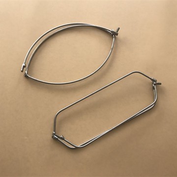 不銹鋼抄網圈 三角形圓形金屬空心實心圈不帶兜 垂釣撈魚網頭配件