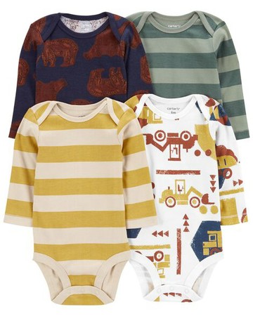 Baby 4-Pack Long-Sleeve Bodysuits