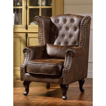 美式鄉村沙發組合老虎椅單人沙發雙人三人布藝皮藝沙發小戶型客廳