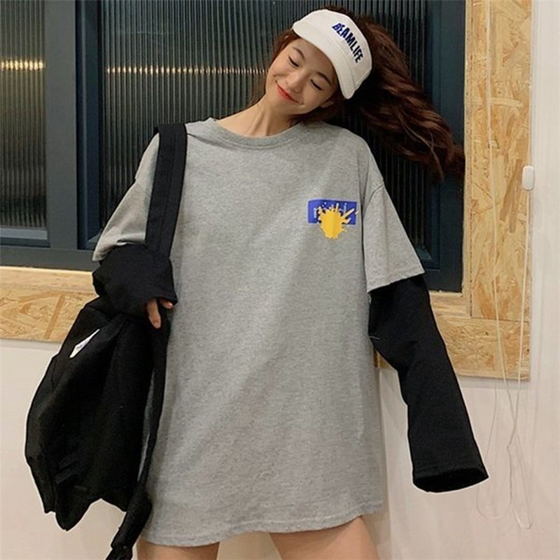 ロングｔシャツ レディース オシャレ ｔシャツ 人気 切り替え 長袖tシャツ ロング 韓国風 ゆったり 代 30代 40代 春秋 トップス アウタ 通販 Lineポイント最大0 5 Get Lineショッピング