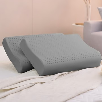 LooCa 泰國乳膠枕頭  竹炭款  56 x 37 x 11cm  1個