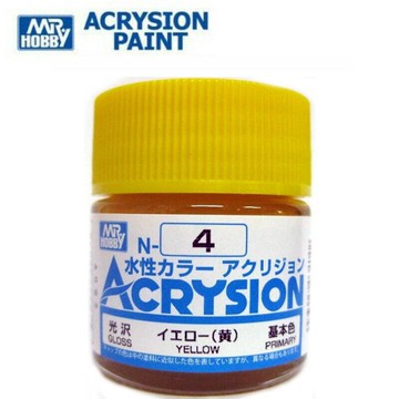【鋼普拉】 現貨 MR.HOBBY GUNZE 郡氏 GSI N-4 N4 環保新水性漆 光澤 黃色 模型漆 10ml