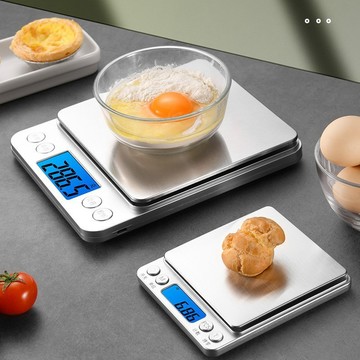 台灣現貨❗❗接急單❗❗電子秤 3Kg 精度0.1g 料理秤 烘焙秤 廚房秤 電子磅秤 磅秤 不鏽鋼電子秤 精密電子秤