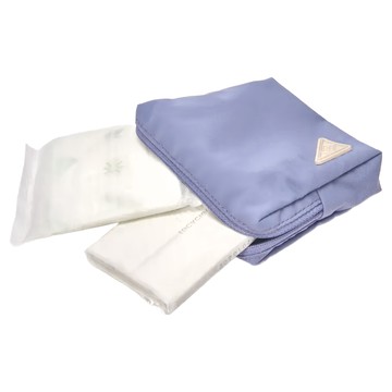 PUGO 噗果 衛生方方包 寶特瓶回收紗環保材質 重量20g  12 x 10.5 x 3.5cm  霧藍