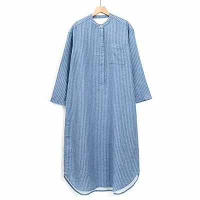 ルームワンピース パジャマ 綿100 二重ガーゼ 選べる柄 前開き 長袖 ロング丈 春向き 秋向き レディース ネグリジェ 通販 Lineポイント最大get Lineショッピング