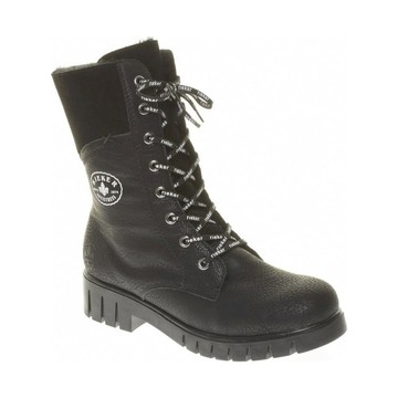 RIEKER BLACK CASUAL CLOSED LADIES MID HEIGHT BOOTS 黑色女款鞋子