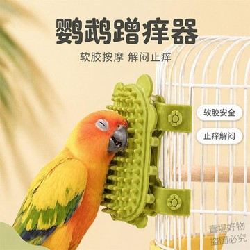 好物推薦🔥鸚鵡蹭癢神器鳥用解悶玩具撓癢癢玄鳳牡丹小太陽撓頭互動訓練按摩56grt
