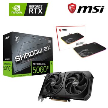 微星 RTX 5060 TI 8G SHADOW 2X OC PLUS 顯示卡{YR56T8GS2XOP}