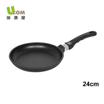 【UCOM 瑞康屋】德國黑魔法不沾鍋-淺平底鍋煎鍋單柄(24cm無蓋)