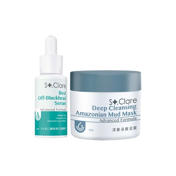 St.Clare聖克萊爾 5%杏仁酸粉刺代謝精華30ml+深層淨膚泥膜50ml