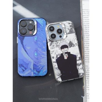咒術回戰個性蘋果15Promax磁吸手機殼magsafe五條悟iPhone17小眾保護套16適用于14磨砂防摔12新款動漫13藍色