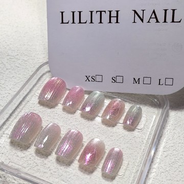 可隔日到貨！極光魚尾 貓眼穿戴甲 可拆卸顯白百搭光療穿戴甲 美甲貼片 美甲穿戴甲 貓眼穿戴甲  甲片 假指甲 指甲貼