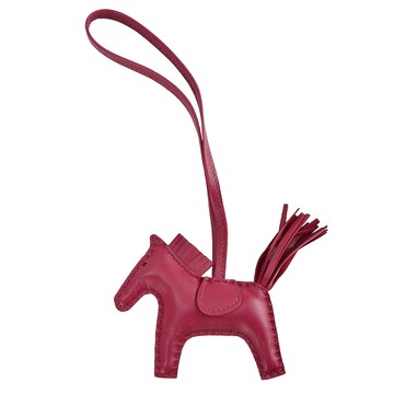 Hermes  愛馬仕 單色款小羊皮手工馬兒吊飾(小/棗紅)_廠商直送