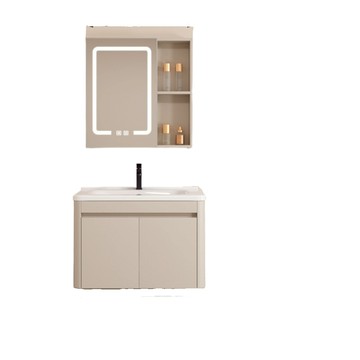 谷天GU TIN 浴室櫃 圓角太空鋁智能浴室鏡櫃組合 衛生間掛墻式洗手盆 美妝收納浴室櫃