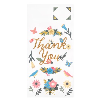 日本 MIDORI PCM 造型貼紙 82515  感謝花朵  1張