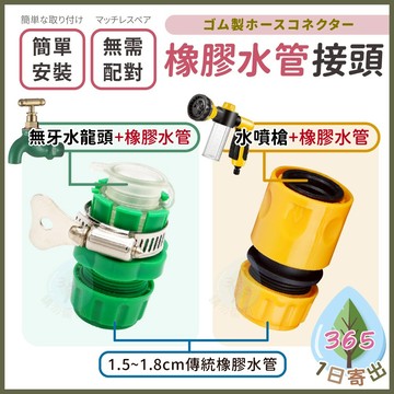 【橡膠水管轉接頭】橡膠水管接頭 連接橡膠水管 無螺紋水龍頭連接橡膠水管 橡膠水管連接水噴槍 轉接頭 橡膠水管接頭