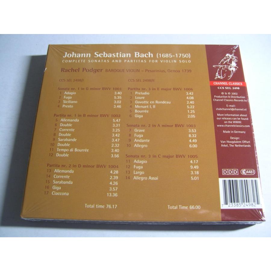 Bach   Complete Sonatas and Partitas for Violin Solo   Rachel Podger CDs    CD