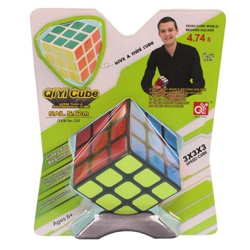 3x3 魔方格魔方 大加小 335(黑-白底)英文版/一卡入(定120) 三階魔術方塊 奇藝魔方 SAIL比賽專用-鑫-首335-1B【領券滿額再折千12/31止】