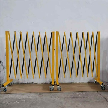 鐵質伸縮圍欄伸縮鐵馬柵欄移動隔離安全防護欄車間工位警示護欄[DD030110]